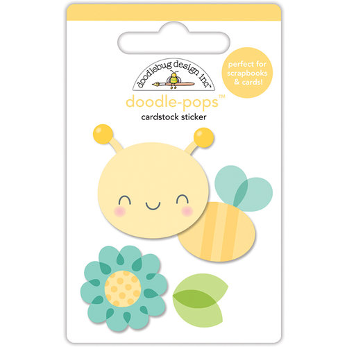 Doodlebug Design - Spring Things Collection - Doodle-Pops - 3 Dimensional Cardstock Stickers - Honey Bee
