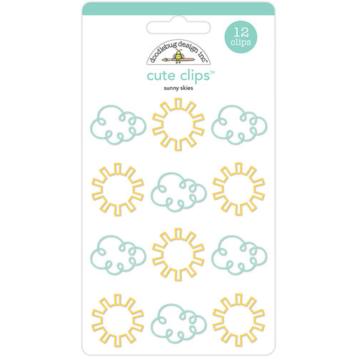 Doodlebug Design - Spring Things Collection - Cute Clips - Sunny Skies