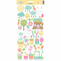 Doodlebug Design - Easter Express Collection - Cardstock Stickers - Icons