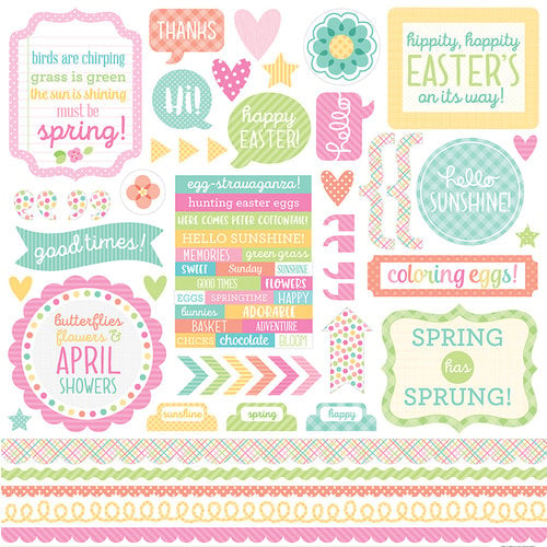 Doodlebug Design - Spring Things Collection - 12 x 12 Cardstock Stickers - This and That