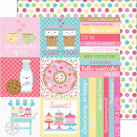 Doodlebug Design - Cream and Sugar Collection - 12 x 12 Double Sided Paper - Cake Sprinkles