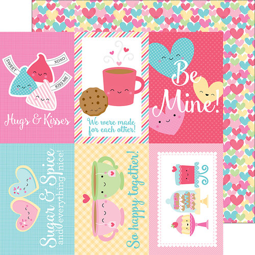 Doodlebug Design - Cream and Sugar Collection - 12 x 12 Double Sided Paper - Falling in Love