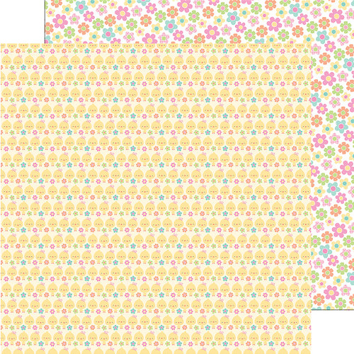 Doodlebug Design - Easter Express Collection - 12 x 12 Double Sided Paper - Chickie Babies