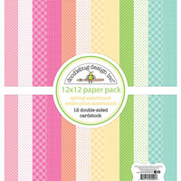 Doodlebug Design - Spring Things Collection - 12 x 12 Paper Pack - Petite Print Assortment