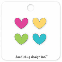 Doodlebug Design - Cream and Sugar Collection - Collectible Pins - Mini Hearts