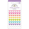 Doodlebug Design - Fairy Tales Collection - Sprinkles - Self Adhesive Enamel Shapes - Rainbow Hearts