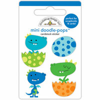 Doodlebug Design - Dragon Tails Collection - Doodle-Pops - 3 Dimensional Cardstock Stickers - Dragon Babies Mini