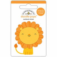 Doodlebug Design - At the Zoo Collection - Doodle-Pops - 3 Dimensional Cardstock Stickers - Leo Lion