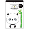 Doodlebug Design - At the Zoo Collection - Doodle-Pops - 3 Dimensional Cardstock Stickers - Polly Panda