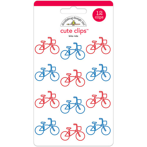 Doodlebug Design - Yankee Doodle Collection - Cute Clips - Bike Ride