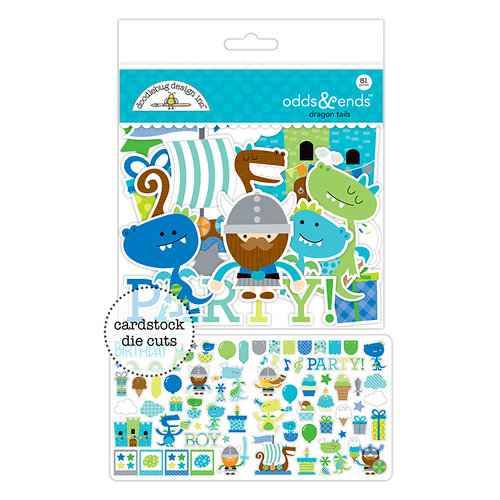 Doodlebug Design - Dragon Tails Collection - Odds and Ends - Die Cut Cardstock Pieces
