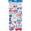 Doodlebug Design - Yankee Doodle Collection - Cardstock Stickers - Icons
