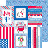 Doodlebug Design - Yankee Doodle Collection - 12 x 12 Double Sided Paper - Summer Celebration