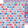 Doodlebug Design - Yankee Doodle Collection - 12 x 12 Double Sided Paper - Pint Size Treasures