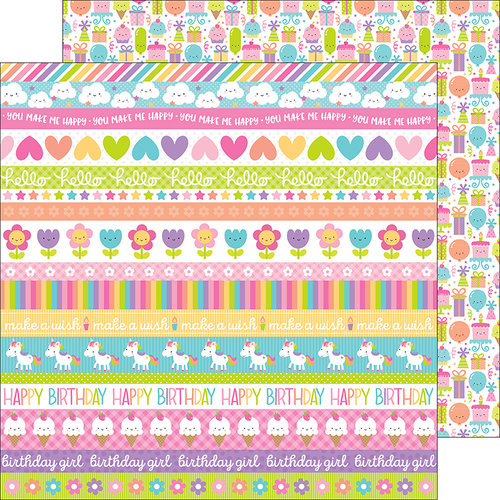 Doodlebug Design - Fairy Tales Collection - 12 x 12 Double Sided Paper - Sweet Celebration