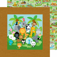 Doodlebug Design - At the Zoo Collection - 12 x 12 Double Sided Paper - At the Zoo