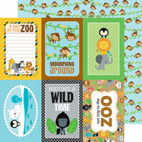 Doodlebug Design - At the Zoo Collection - 12 x 12 Double Sided Paper - Hanging Out