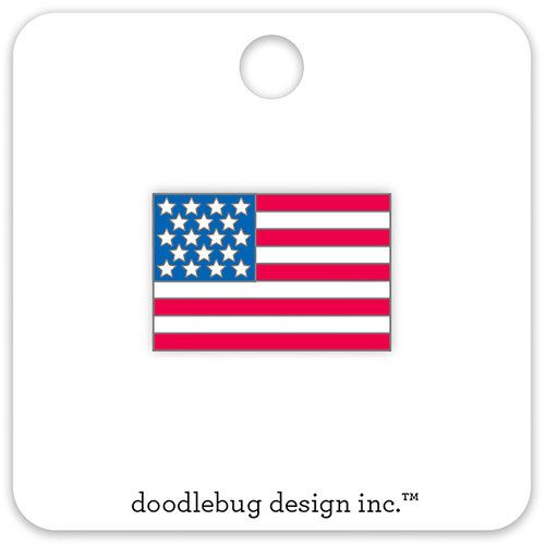 Doodlebug Design - Yankee Doodle Collection - Collectible Pins - USA Flag