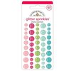 Doodlebug Design - Milk and Cookies Collection - Christmas - Glitter Sprinkles - Self Adhesive Enamel Dots - Christmas Assortment