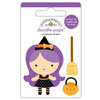 Doodlebug Design - Booville Collection - Halloween - Doodle-Pops - 3 Dimensional Cardstock Stickers - Wanda Witch