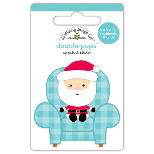 Doodlebug Design - Milk and Cookies Collection - Christmas - Doodle-Pops - 3 Dimensional Cardstock Stickers - Santa Visit