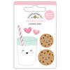 Doodlebug Design - Milk and Cookies Collection - Christmas - Doodle-Pops - 3 Dimensional Cardstock Stickers - Milk and Cookies