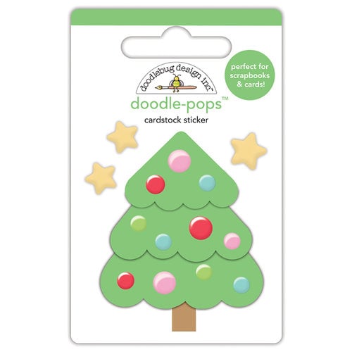 Doodlebug Design - Milk and Cookies Collection - Christmas - Doodle-Pops - 3 Dimensional Cardstock Stickers - Sweet Spruce