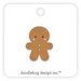 Doodlebug Design - Milk and Cookies Collection - Christmas - Collectible Pins - Gingerbread Man