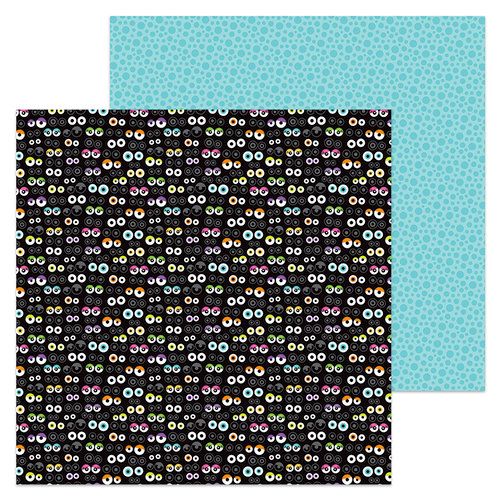 Doodlebug Design - Booville Collection - Halloween - 12 x 12 Double Sided Paper - Bug Eyes