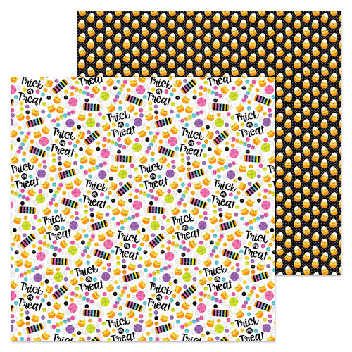 Doodlebug Design - Booville Collection - Halloween - 12 x 12 Double Sided Paper - Dandy Candy
