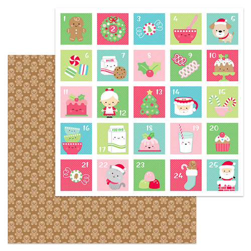 Doodlebug Design - Milk and Cookies Collection - Christmas - 12 x 12 Double Sided Paper - Jolly Gingerbread