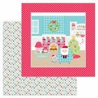 Doodlebug Design - Milk and Cookies Collection - Christmas - 12 x 12 Double Sided Paper - Pastel Starlights