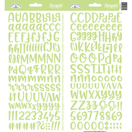 Doodlebug Design - Cardstock Stickers - Abigail - Limeade