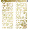 Doodlebug Design - Cardstock Stickers - Abigail - Gold Foil