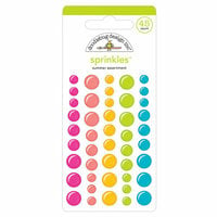 Doodlebug Design - Sweet Summer Collection - Sprinkles - Self Adhesive Enamel Dots - Summer Assortment