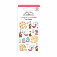 Doodlebug Design - So Punny Collection - Stickers - Sprinkles - Self Adhesive Enamel Shapes - Time for Takeout