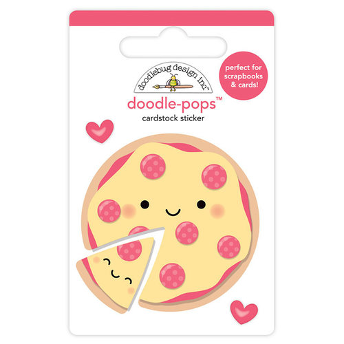 Doodlebug Design - So Punny Collection - Doodle-Pops - 3 Dimensional Cardstock Stickers - Pizza Love