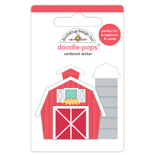 Doodlebug Design - Down on the Farm Collection - Stickers - Doodle-Pops - Red Barn