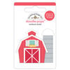 Doodlebug Design - Down on the Farm Collection - Doodle-Pops - 3 Dimensional Cardstock Stickers - Red Barn