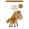 Doodlebug Design - Down on the Farm Collection - Doodle-Pops - 3 Dimensional Cardstock Stickers - Giddy Up