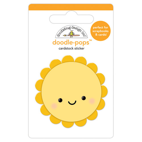 Doodlebug Design - Sweet Summer Collection - Doodle-Pops - 3 Dimensional Cardstock Stickers - Summer Sun