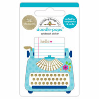 Doodlebug Design - Hello Collection - Doodle-Pops - 3 Dimensional Cardstock Stickers with Foil Accents - Just My Type