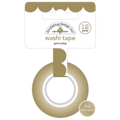 Doodlebug Design - Hello Collection - Washi Tape - Gold Scallop with Foil Accents