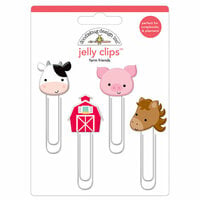 Doodlebug Design - Down on the Farm Collection - Jelly Clips - Farm Friends