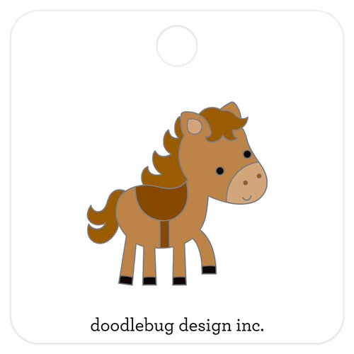 Doodlebug Design - Down on the Farm Collection - Collectible Pins - Horsey