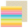 Doodlebug Design - Sweet Summer Collection - 12 x 12 Double Sided Paper - Cabana Stripe