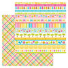 Doodlebug Design - Sweet Summer Collection - 12 x 12 Double Sided Paper - Punch Plaid