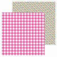 Doodlebug Design - Hello Collection - 12 x 12 Double Sided Paper - Tickled Pink