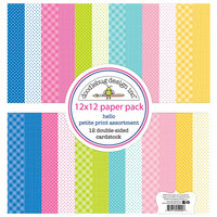 Doodlebug Design - Hello Collection - 12 x 12 Paper Pack - Petite Print