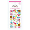 Doodlebug Design - So Much Pun Collection - Sprinkles - Self Adhesive Enamel Shapes - So Sweet